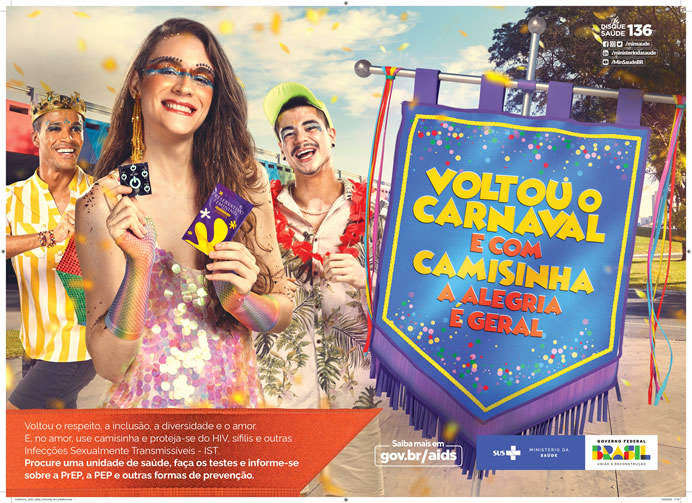 Ministério da Saúde lança Campanha de Prevenção às IST para o carnaval 2023