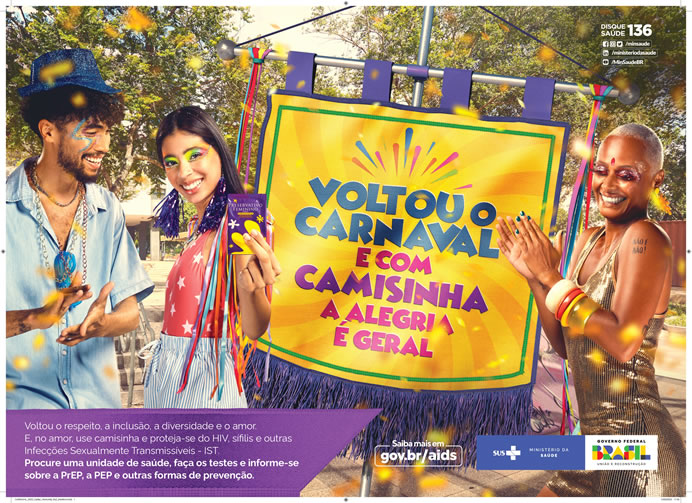 Ministério da Saúde lança Campanha de Prevenção às IST para o carnaval 2023