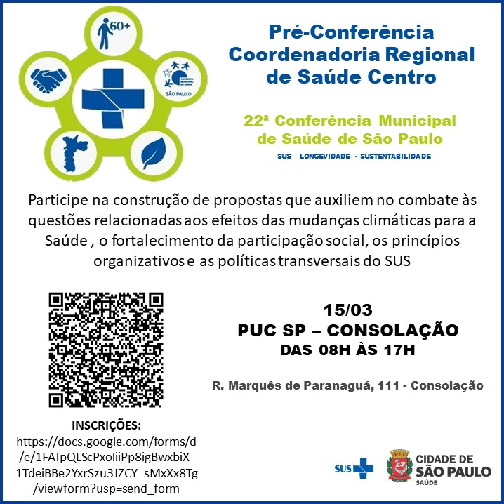Chamada da 22ª Conferência Municipal de Saúde de São Paulo