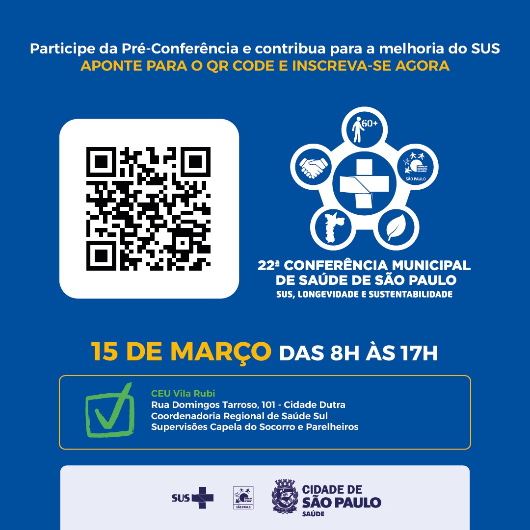 Chamada da 22ª Conferência Municipal de Saúde de São Paulo
